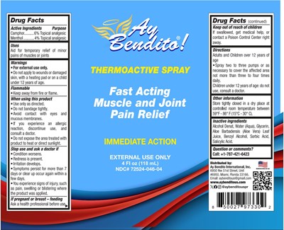 Ay Bendito 4 (Ay Bendito Thermoactive Spray 4 Fl Oz)